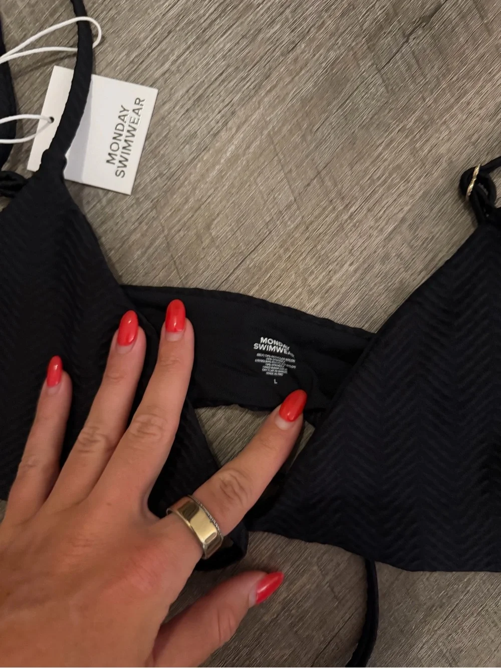 Monday Swimwear Black Wrap Triangle Bikini